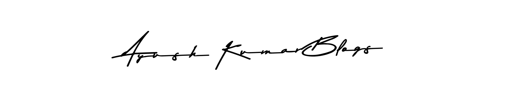 This is the best signature style for the Ayush Kumar Blogs name. Also you like these signature font (Asem Kandis PERSONAL USE). Mix name signature. Ayush Kumar Blogs signature style 9 images and pictures png