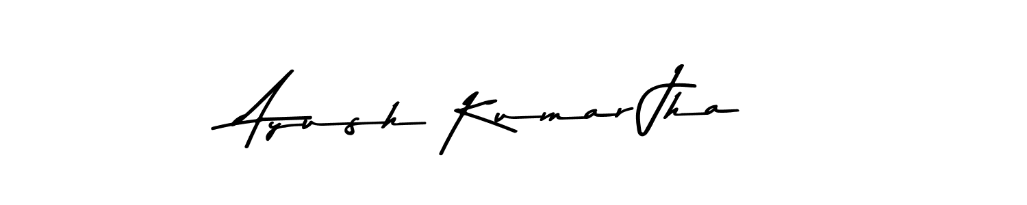 Make a beautiful signature design for name Ayush Kumar Jha. With this signature (Asem Kandis PERSONAL USE) style, you can create a handwritten signature for free. Ayush Kumar Jha signature style 9 images and pictures png