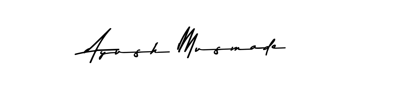 Design your own signature with our free online signature maker. With this signature software, you can create a handwritten (Asem Kandis PERSONAL USE) signature for name Ayush Musmade. Ayush Musmade signature style 9 images and pictures png