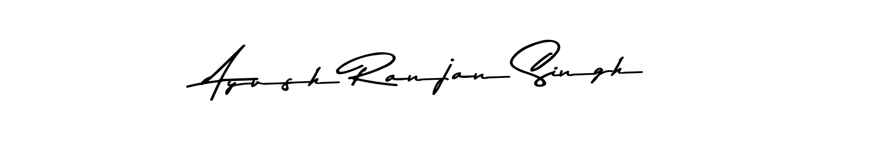 How to make Ayush Ranjan Singh name signature. Use Asem Kandis PERSONAL USE style for creating short signs online. This is the latest handwritten sign. Ayush Ranjan Singh signature style 9 images and pictures png