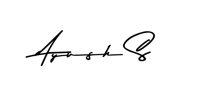 Use a signature maker to create a handwritten signature online. With this signature software, you can design (Asem Kandis PERSONAL USE) your own signature for name Ayush S. Ayush S signature style 9 images and pictures png