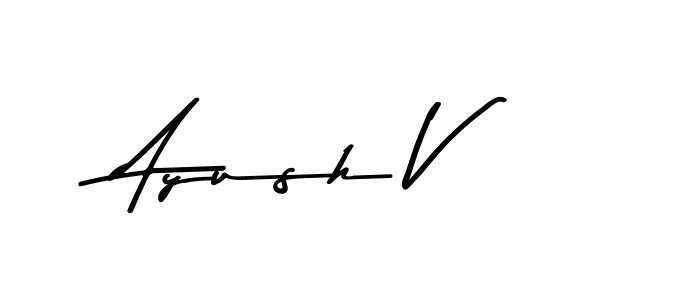 Also You can easily find your signature by using the search form. We will create Ayush V name handwritten signature images for you free of cost using Asem Kandis PERSONAL USE sign style. Ayush V signature style 9 images and pictures png