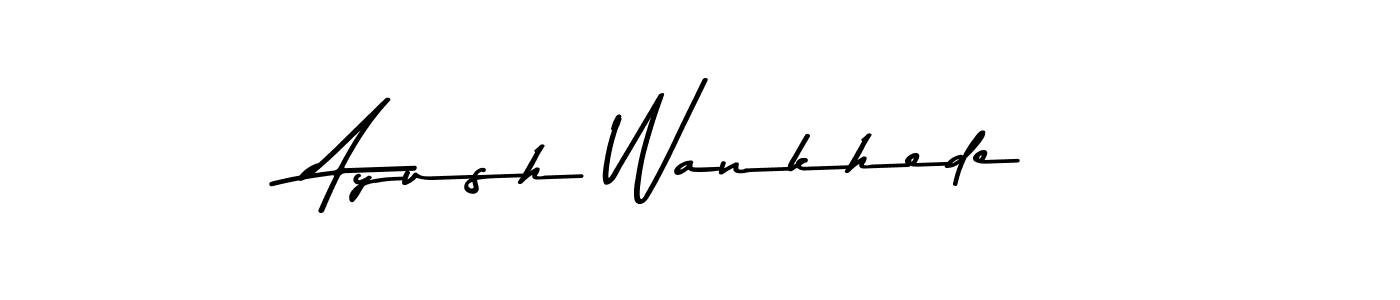 Ayush Wankhede stylish signature style. Best Handwritten Sign (Asem Kandis PERSONAL USE) for my name. Handwritten Signature Collection Ideas for my name Ayush Wankhede. Ayush Wankhede signature style 9 images and pictures png
