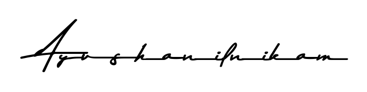 A dynamic signature style for Ayushanilnikam using Asem Kandis PERSONAL USE script. Designed to look authentic, handwritten, and professional. Ayushanilnikam signature style 9 images and pictures png