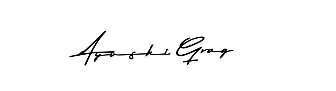 Asem Kandis PERSONAL USE is a professional signature style that is perfect for those who want to add a touch of class to their signature. It is also a great choice for those who want to make their signature more unique. Get Ayushi Grag name to fancy signature for free. Ayushi Grag signature style 9 images and pictures png