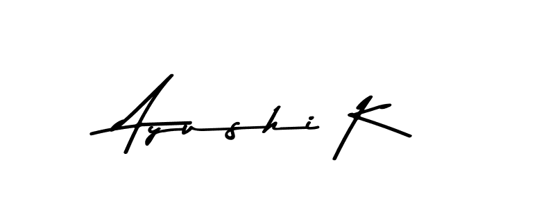 This is the best signature style for the Ayushi K name. Also you like these signature font (Asem Kandis PERSONAL USE). Mix name signature. Ayushi K signature style 9 images and pictures png
