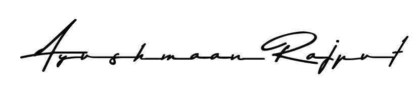 Create an unforgettable impression when signing with Ayushmaan Rajput name styled in Asem Kandis PERSONAL USE typography. 100% free online generator. Ayushmaan Rajput signature style 9 images and pictures png