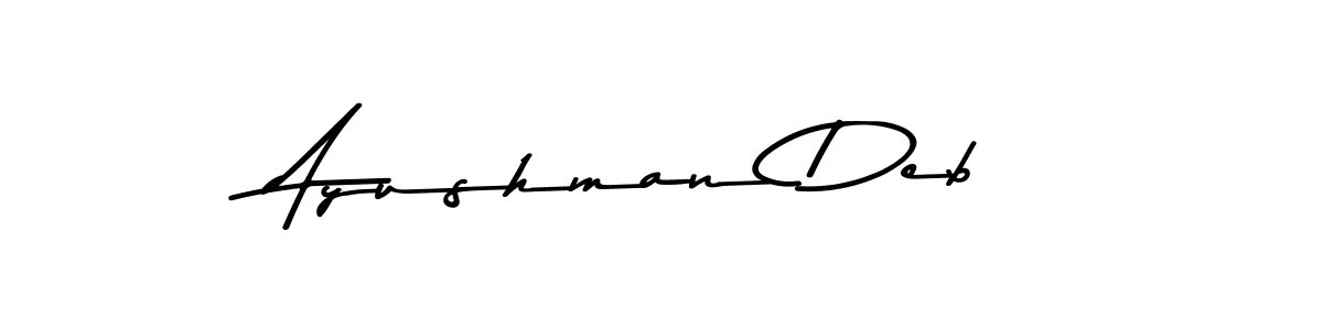 Design your own signature with our free online signature maker. With this signature software, you can create a handwritten (Asem Kandis PERSONAL USE) signature for name Ayushman Deb. Ayushman Deb signature style 9 images and pictures png
