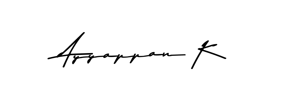 How to make Ayyappan K signature? Asem Kandis PERSONAL USE is a professional autograph style. Create handwritten signature for Ayyappan K name. Ayyappan K signature style 9 images and pictures png