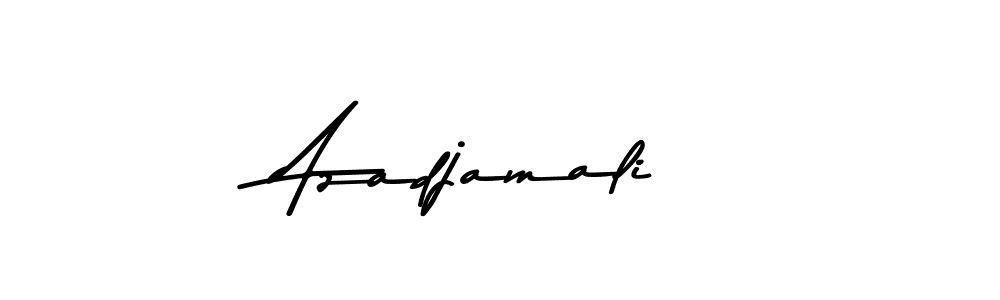 How to make Azadjamali name signature. Use Asem Kandis PERSONAL USE style for creating short signs online. This is the latest handwritten sign. Azadjamali signature style 9 images and pictures png