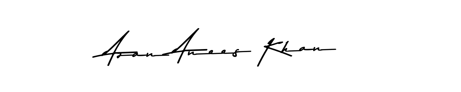 Make a beautiful signature design for name Azan Anees Khan. Use this online signature maker to create a handwritten signature for free. Azan Anees Khan signature style 9 images and pictures png