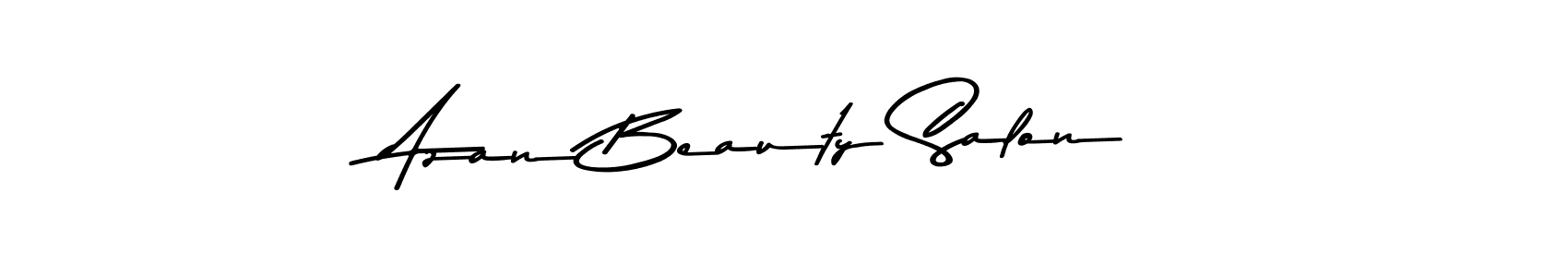 How to make Azan Beauty Salon name signature. Use Asem Kandis PERSONAL USE style for creating short signs online. This is the latest handwritten sign. Azan Beauty Salon signature style 9 images and pictures png