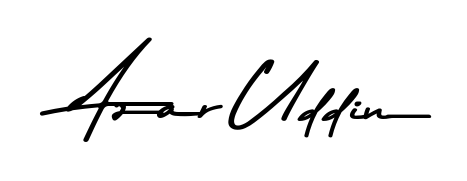 Transform the name Azar Uddin into a signature masterpiece using Asem Kandis PERSONAL USE font. Ideal for photographers, artists, and creators looking for watermarks. Azar Uddin signature style 9 images and pictures png