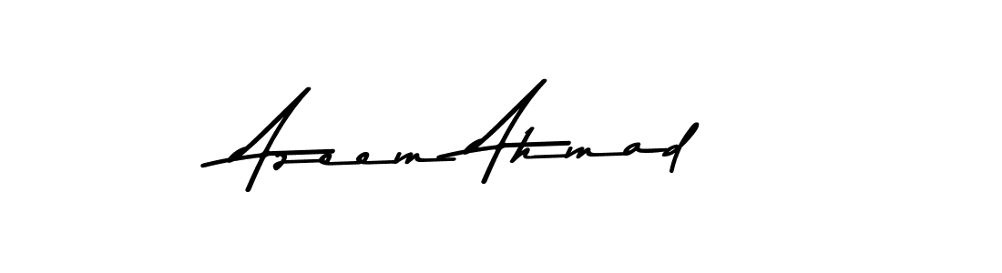 How to make Azeem Ahmad name signature. Use Asem Kandis PERSONAL USE style for creating short signs online. This is the latest handwritten sign. Azeem Ahmad signature style 9 images and pictures png