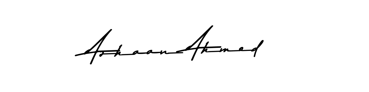 Make a beautiful signature design for name Azhaan Ahmed. With this signature (Asem Kandis PERSONAL USE) style, you can create a handwritten signature for free. Azhaan Ahmed signature style 9 images and pictures png