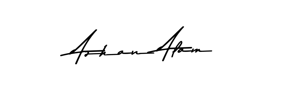 You should practise on your own different ways (Asem Kandis PERSONAL USE) to write your name (Azhan Alam) in signature. don't let someone else do it for you. Azhan Alam signature style 9 images and pictures png