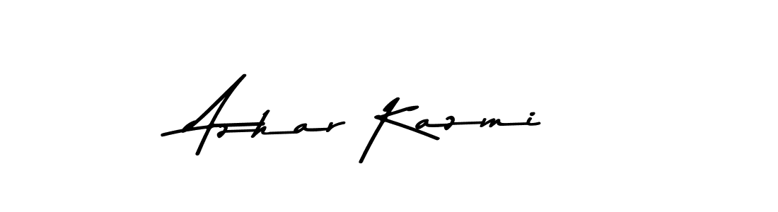 Design your own signature with our free online signature maker. With this signature software, you can create a handwritten (Asem Kandis PERSONAL USE) signature for name Azhar Kazmi. Azhar Kazmi signature style 9 images and pictures png