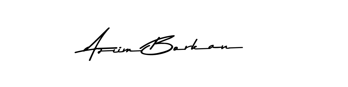 Make a beautiful signature design for name Aziim Borkan. With this signature (Asem Kandis PERSONAL USE) style, you can create a handwritten signature for free. Aziim Borkan signature style 9 images and pictures png