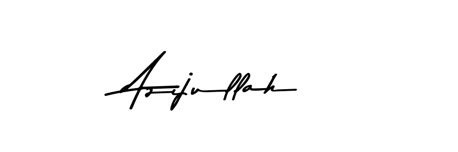 Make a beautiful signature design for name Azijullah. With this signature (Asem Kandis PERSONAL USE) style, you can create a handwritten signature for free. Azijullah signature style 9 images and pictures png