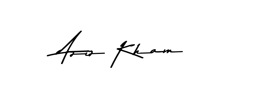 Make a beautiful signature design for name Aziz Kham. Use this online signature maker to create a handwritten signature for free. Aziz Kham signature style 9 images and pictures png