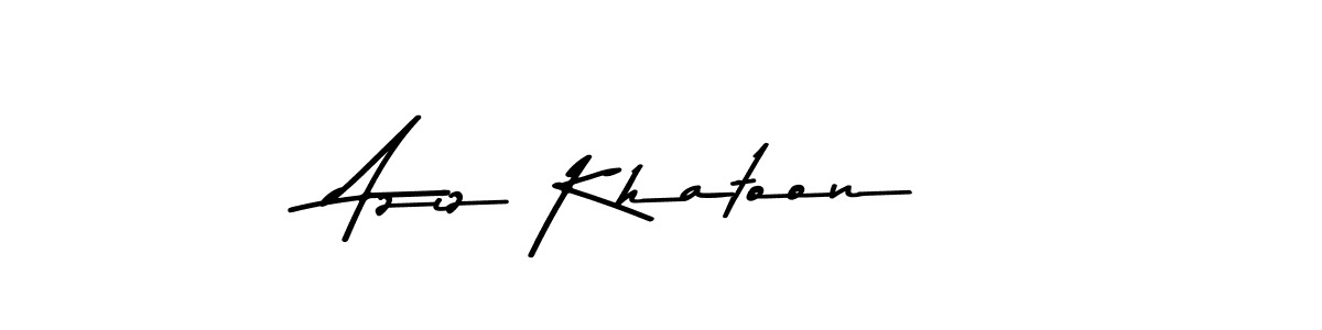 How to make Aziz Khatoon name signature. Use Asem Kandis PERSONAL USE style for creating short signs online. This is the latest handwritten sign. Aziz Khatoon signature style 9 images and pictures png