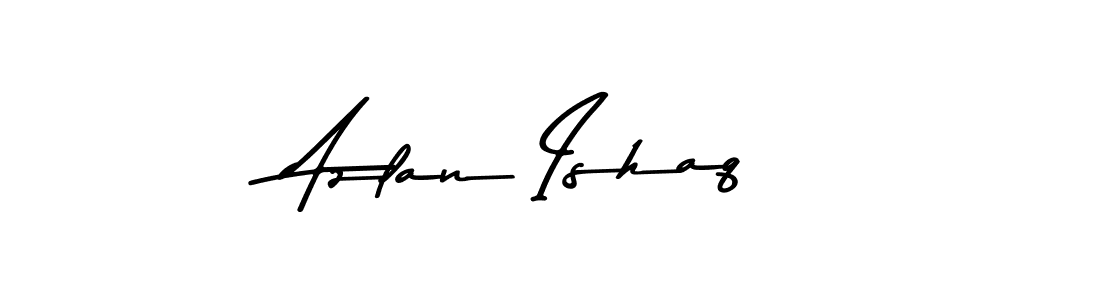 Make a beautiful signature design for name Azlan Ishaq. With this signature (Asem Kandis PERSONAL USE) style, you can create a handwritten signature for free. Azlan Ishaq signature style 9 images and pictures png