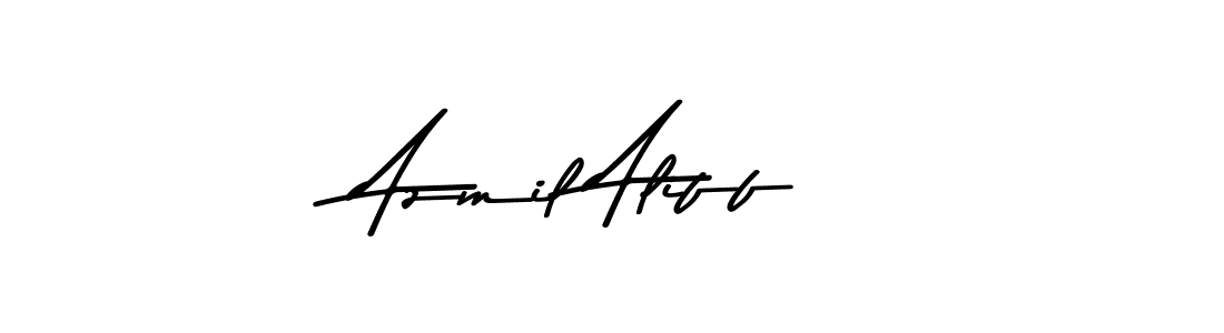 Create a beautiful signature design for name Azmil Aliff. With this signature (Asem Kandis PERSONAL USE) fonts, you can make a handwritten signature for free. Azmil Aliff signature style 9 images and pictures png