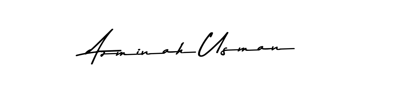 Make a beautiful signature design for name Azminah Usman. With this signature (Asem Kandis PERSONAL USE) style, you can create a handwritten signature for free. Azminah Usman signature style 9 images and pictures png