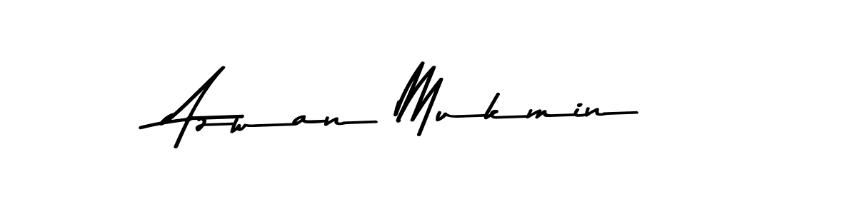 How to make Azwan Mukmin name signature. Use Asem Kandis PERSONAL USE style for creating short signs online. This is the latest handwritten sign. Azwan Mukmin signature style 9 images and pictures png