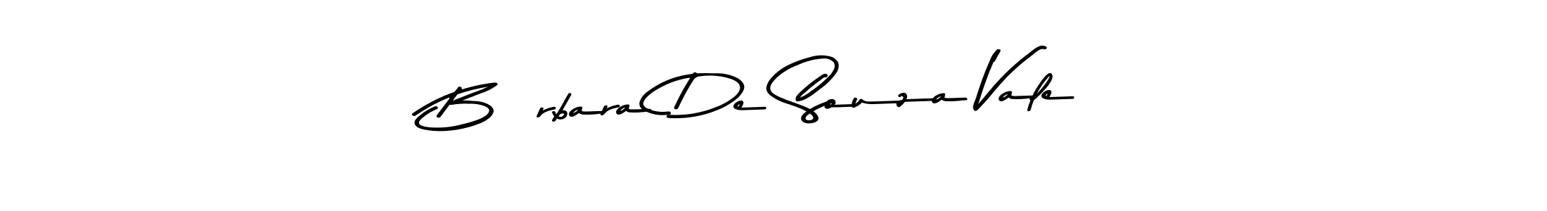 Create a beautiful signature design for name Bárbara De Souza Vale. With this signature (Asem Kandis PERSONAL USE) fonts, you can make a handwritten signature for free. Bárbara De Souza Vale signature style 9 images and pictures png