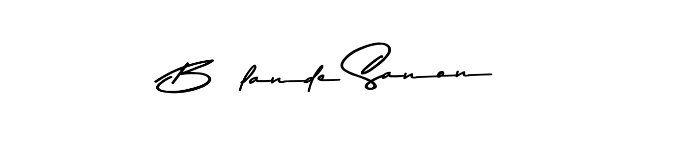 Create a beautiful signature design for name Bélande Sanon. With this signature (Asem Kandis PERSONAL USE) fonts, you can make a handwritten signature for free. Bélande Sanon signature style 9 images and pictures png