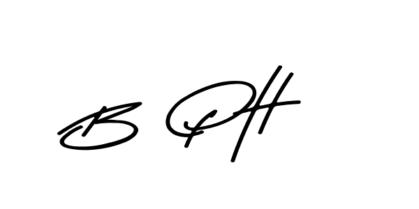 Create a beautiful signature design for name B  P H. With this signature (Asem Kandis PERSONAL USE) fonts, you can make a handwritten signature for free. B  P H signature style 9 images and pictures png