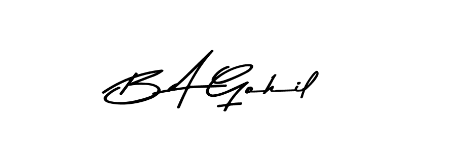 Here are the top 10 professional signature styles for the name B A Gohil. These are the best autograph styles you can use for your name. B A Gohil signature style 9 images and pictures png