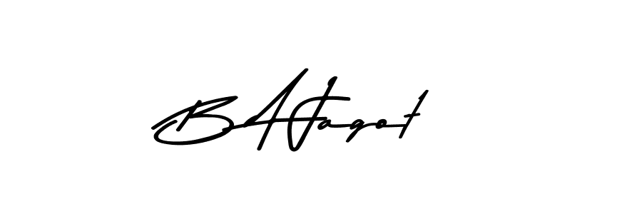 Also we have B A Jagot name is the best signature style. Create professional handwritten signature collection using Asem Kandis PERSONAL USE autograph style. B A Jagot signature style 9 images and pictures png