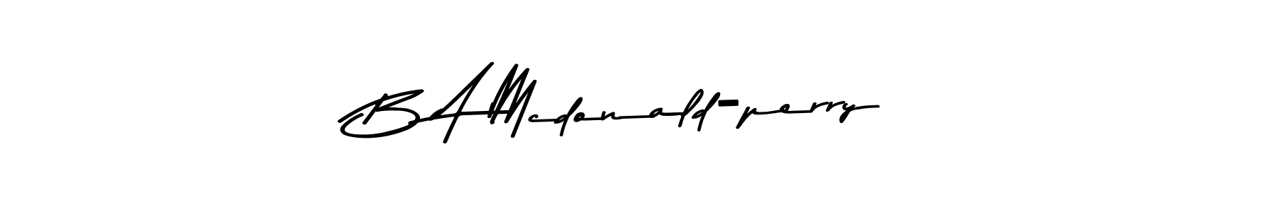 Also You can easily find your signature by using the search form. We will create B A Mcdonald-perry name handwritten signature images for you free of cost using Asem Kandis PERSONAL USE sign style. B A Mcdonald-perry signature style 9 images and pictures png