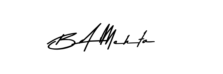 The best way (Asem Kandis PERSONAL USE) to make a short signature is to pick only two or three words in your name. The name B A Mehta include a total of six letters. For converting this name. B A Mehta signature style 9 images and pictures png