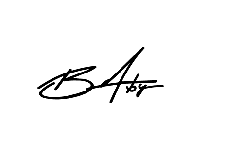 Make a beautiful signature design for name B Aby. With this signature (Asem Kandis PERSONAL USE) style, you can create a handwritten signature for free. B Aby signature style 9 images and pictures png