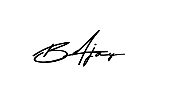 Make a beautiful signature design for name B Ajay. With this signature (Asem Kandis PERSONAL USE) style, you can create a handwritten signature for free. B Ajay signature style 9 images and pictures png
