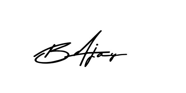 Make a beautiful signature design for name B Ajay. With this signature (Asem Kandis PERSONAL USE) style, you can create a handwritten signature for free. B Ajay signature style 9 images and pictures png