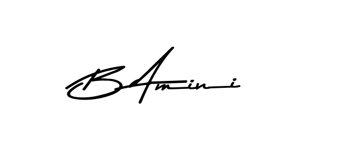 Create a beautiful signature design for name B Amini. With this signature (Asem Kandis PERSONAL USE) fonts, you can make a handwritten signature for free. B Amini signature style 9 images and pictures png