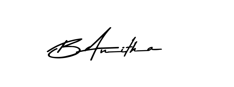 Design your own signature with our free online signature maker. With this signature software, you can create a handwritten (Asem Kandis PERSONAL USE) signature for name B Anitha. B Anitha signature style 9 images and pictures png