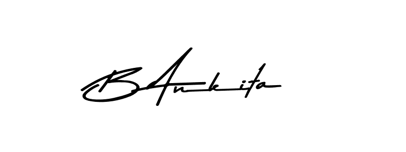Similarly Asem Kandis PERSONAL USE is the best handwritten signature design. Signature creator online .You can use it as an online autograph creator for name B Ankita. B Ankita signature style 9 images and pictures png