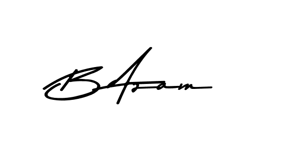 Make a beautiful signature design for name B Azam. With this signature (Asem Kandis PERSONAL USE) style, you can create a handwritten signature for free. B Azam signature style 9 images and pictures png