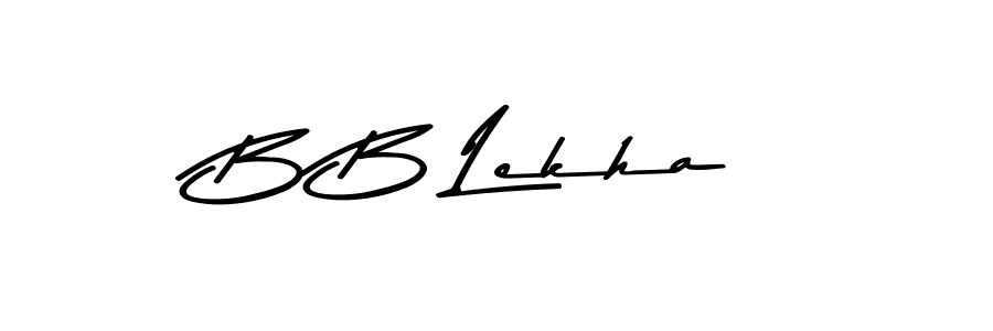 Create a beautiful signature design for name B B Lekha. With this signature (Asem Kandis PERSONAL USE) fonts, you can make a handwritten signature for free. B B Lekha signature style 9 images and pictures png