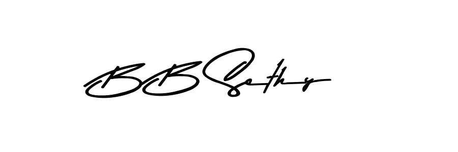 How to make B B Sethy signature? Asem Kandis PERSONAL USE is a professional autograph style. Create handwritten signature for B B Sethy name. B B Sethy signature style 9 images and pictures png