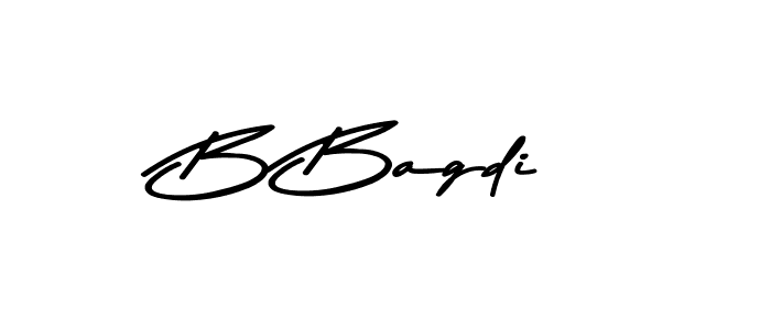 How to make B Bagdi signature? Asem Kandis PERSONAL USE is a professional autograph style. Create handwritten signature for B Bagdi name. B Bagdi signature style 9 images and pictures png