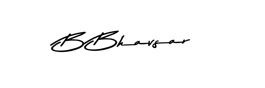 Create a beautiful signature design for name B Bhavsar. With this signature (Asem Kandis PERSONAL USE) fonts, you can make a handwritten signature for free. B Bhavsar signature style 9 images and pictures png