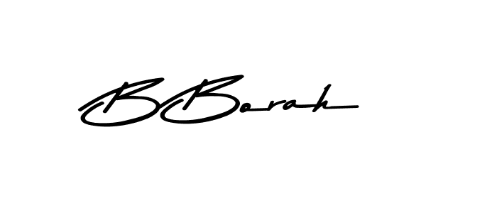 The best way (Asem Kandis PERSONAL USE) to make a short signature is to pick only two or three words in your name. The name B Borah include a total of six letters. For converting this name. B Borah signature style 9 images and pictures png