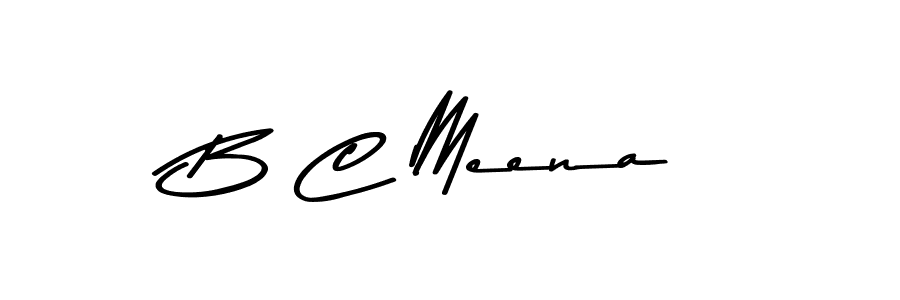 How to make B C Meena signature? Asem Kandis PERSONAL USE is a professional autograph style. Create handwritten signature for B C Meena name. B C Meena signature style 9 images and pictures png