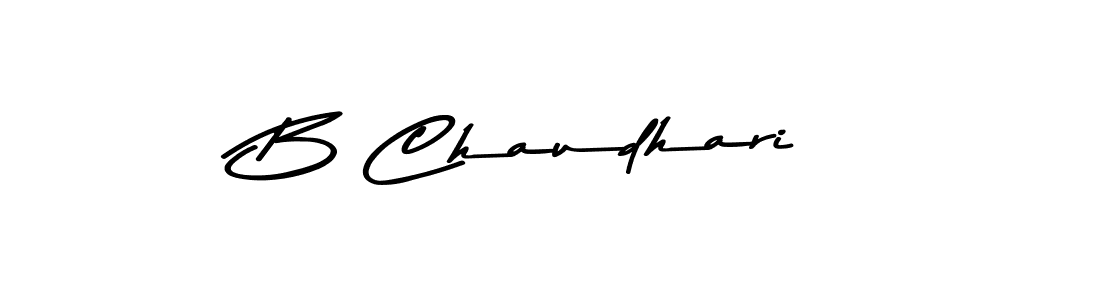 How to make B Chaudhari name signature. Use Asem Kandis PERSONAL USE style for creating short signs online. This is the latest handwritten sign. B Chaudhari signature style 9 images and pictures png